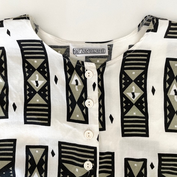 SOLD on Depop Vintage Pattern Button Up Blouse - Picture 7 of 7